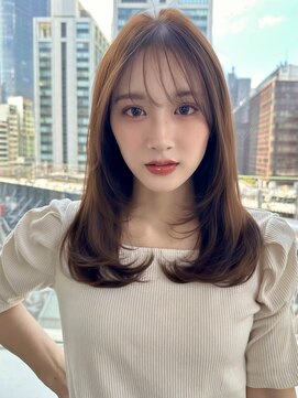 バイオレットジェム(Violet`jem) 10代20代30代40代韓国レイヤーカットくびれマロンベージュ