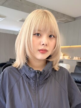 サンクプロジェクト(cinq PROJECT) 原宿韓国顔まわりミルクティーベージュホワイトベージュ