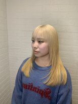 ヘアースペースブルーム プリュス 石橋店(HAIR SPACE BLOOM plus)&nbsp;ブロンド/ミルクティーベージュ/レイヤーカット/韓国ヘア