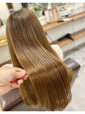 くびレイヤー グレーベージュ 白髪染め 白髪ぼかし 髪質改善