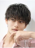 ラウンドマッシュシースルーフェザーショートウルフ