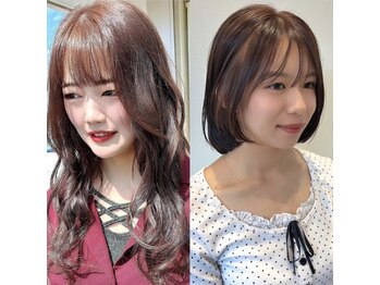 HONORI　艶髪矯正/髪質改善/透明感カラー/ヘッドスパ【ほのり】の写真/【天神/大名】顔周りのデザインで印象は劇的に変わります◎『小顔×洒落感』を引き出す顔周りカット＊