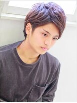 メンズ ショコラ ナンバ(Men's Chocolat NAMBA) 柔らか縮毛★斜めバンクメンズスタイル