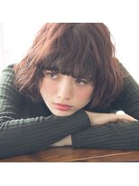 シシ(SiSi) くせ毛風ボブ×ラベンダーアッシュ