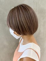 アイティーバイアルバム 八王子店(IT by ALBUM)&nbsp;ショートボブグレーパープル_ホワイトグレージュ_ba300562