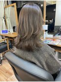 韓国ヘア/レイヤーカット/オリーブベージュ/こなれヘア/髪質改善