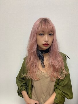 シーン 原宿(scene) 無造作バング×アイスピンク