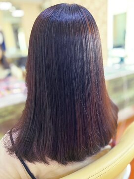 アークスヘアー 20代30代40代髪質改善カラーダークブラウン艶感ストレート