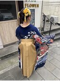 卒業式の袴の着付け＋ヘアセット