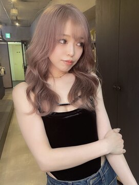サニー 渋谷(SUNNY) ピンクベージュ、レイヤーカット、ハイライト、バレイヤージュ