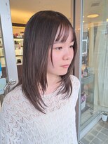 マリーインターナショナル 浦添店(MARIE INTERNATIONAL)&nbsp;顔周りレイヤースタイルミディアムレイヤーベージュブラウン