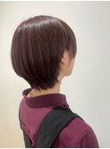 イケメン女子のハンサムショートヘア レッド/ピンク/ブラウン
