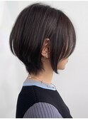 大人ショート×上品な暗め透明感カラー