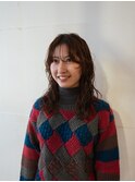 【2wayバング】ミディアムくせ毛風パーマ　Genta