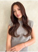 ANGELICA 秋っぽマロンブラウン トレンドゆる巻ヘア