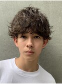 波巻きスパイラルパーマメンズマッシュパーマツイストパーマ