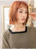 フレンチカジュアルオン眉前下がりボブパーマh3大宮10代20代30代
