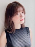 似合わせカットイメチェンアプリコットオレンジワンカール