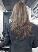 レイヤーカット　ハッシュカット　ロング