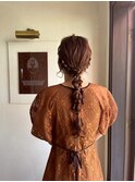 ヘアアレンジ＊お呼ばれヘア結婚式二次会編み下ろし＊モテ