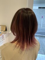 ルルバイアズール 草加店(LULU by azule)&nbsp;インナーカラー，ペールピンク，ウルフカット【草加】