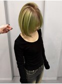 roots/ルーツカラー デザインカラー ライムグリーン 表参道