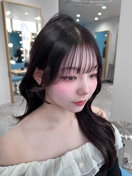 ボタン 熊本(VOTAN) 透ける暗髪/レイヤーカット/顔まわり/韓国ヘア/熊本美容室
