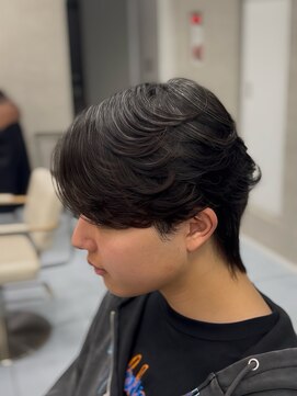 アッシュ 桜木町店(Ash) 横浜桜木町/地毛風/曲がる縮毛矯正/ニュアンス毛流れマッシュ