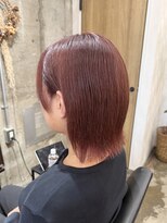 ヴィップルーム(viproom)&nbsp;ピンクベージュレイヤーボブニュアンスカラー外ハネボブショート