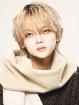 リップス 渋谷(LIPPS) シースルーマッシュ×ミルクティーカラー