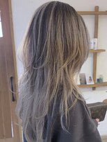 ブレイズヘアー(BLAZEhair) 【レイヤーでも◎】ロングウルフバレイヤージュ×ブリーチ2回