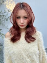 ヴィヴィッド オモテサンドウ(ViViD omotesando)&nbsp;ピンクアッシュ センターパート ケアブリーチ 韓国ヘア 美髪