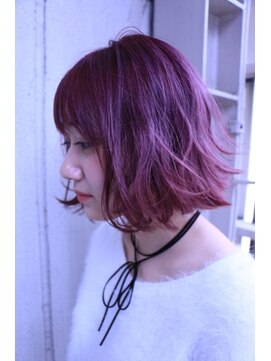 ヘアサロンM 新宿 ☆ベリーピンクボブ☆