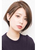 【西宮初♪ボブ専門店】くびれショート/オリーブアッシュ/透け感