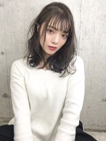 デミヘアー(Demi hair)&nbsp;【Demi　hair】アッシュブラック×ゆるふわセミディ