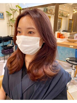 ロンドアベニール 北千住(Lond avenir) 韓国風レイヤー　チェリーピンク　西田大樹