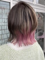 フレイムスヘアデザイン(FRAMES hair design)&nbsp;切りっぱなし外ハネウルフ×3Dハイライトグレージュ