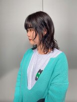 モルニ(MORNI)&nbsp;髪質改善_マロンベージュ Aラインボブ かきあげ