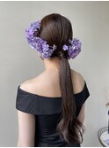 wedding × hair arrange