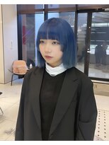 キーン 吉祥寺店(keen)&nbsp;《keen×オオキタ》ターコイズブルー×切りっぱなしボブ