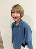 前下がり丸みショート◎ミルクティーベージュ