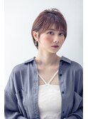 黒髪/グレーベージュ/レイヤーロング/前髪パーマ/吉祥寺