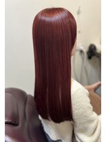 ヘアーカルチャー 小倉台店 HAIR CULTURE&nbsp;鮮やかカラー・セミロングストレート20代30代40代50代