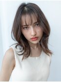 大人可愛い前髪/ミディアム/ボブ/20代30代/原宿/表参道