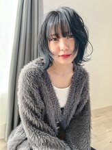 アンフルール(Un Fleur) 透明感ブルーブラック×顔周りレイヤー