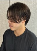 ニュアンスパーマメンズミディアムスパイラルパーマ群馬太田眉毛