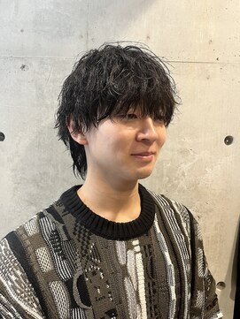 サロンリベルテ(salon Liberte) 艶髪ミディアムマッシュウルフメンズパーマスパイラルカール