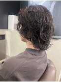 ロングウルフパーマ　新宿/西新宿/メンズパーマ/メンズカット