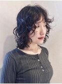 【macana指名】レイヤーパーマミディアムボブ向ヶ丘遊園