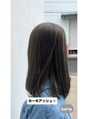 カーキアッシュ☆ミディアムヘアー☆